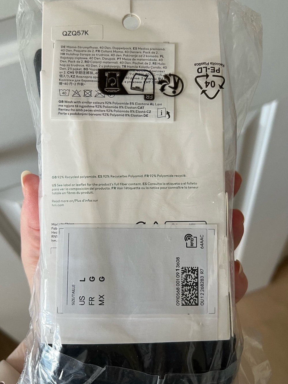 NWT H&M Black Mama Maternity Tights 2 Pack - Picture 4 of 4
